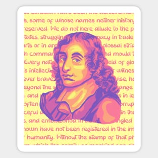 Blaise Pascal Portrait and Quote Sticker